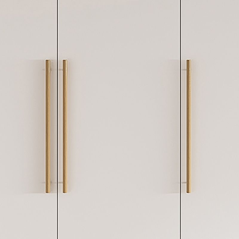 Contemporary Freestanding Wardrobe Engineered Wood White Wardrobe