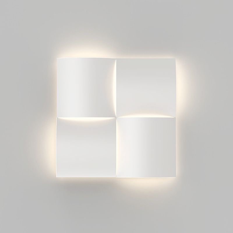 Single Modernism White Metallic Shaded LED Wall Mounted for Foyer