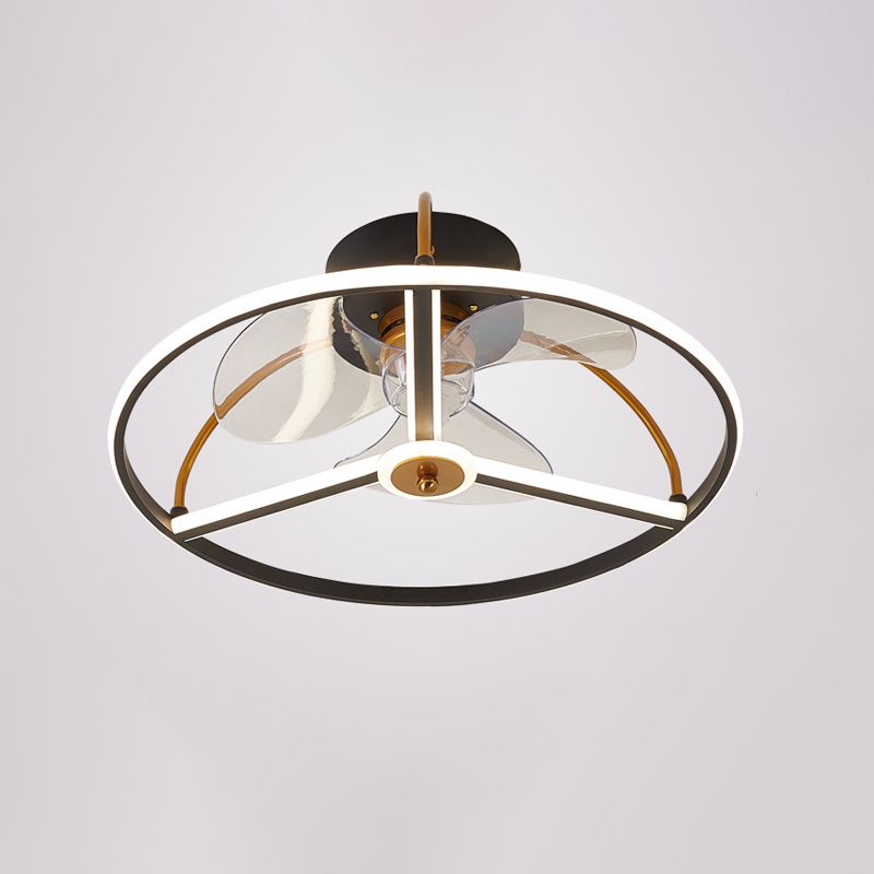 Contemporary LED Ceiling Fan Lights Metal LED Ceiling Fan for Bedroom