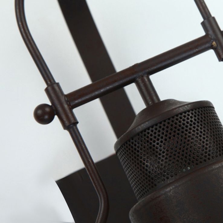 Lampada industriale in vetro a metà cilindro a metà cilindri 1 lampada da parete leggera