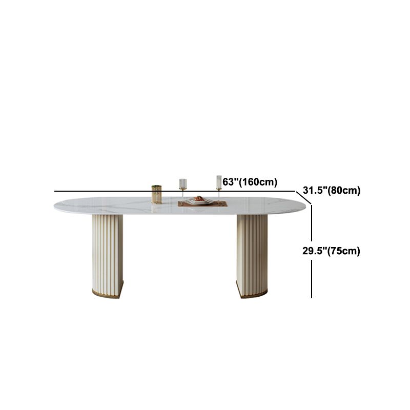 1/4/5/7 Pcs Sintered Stone Dining Room Set Dining Room Table and Chair Set