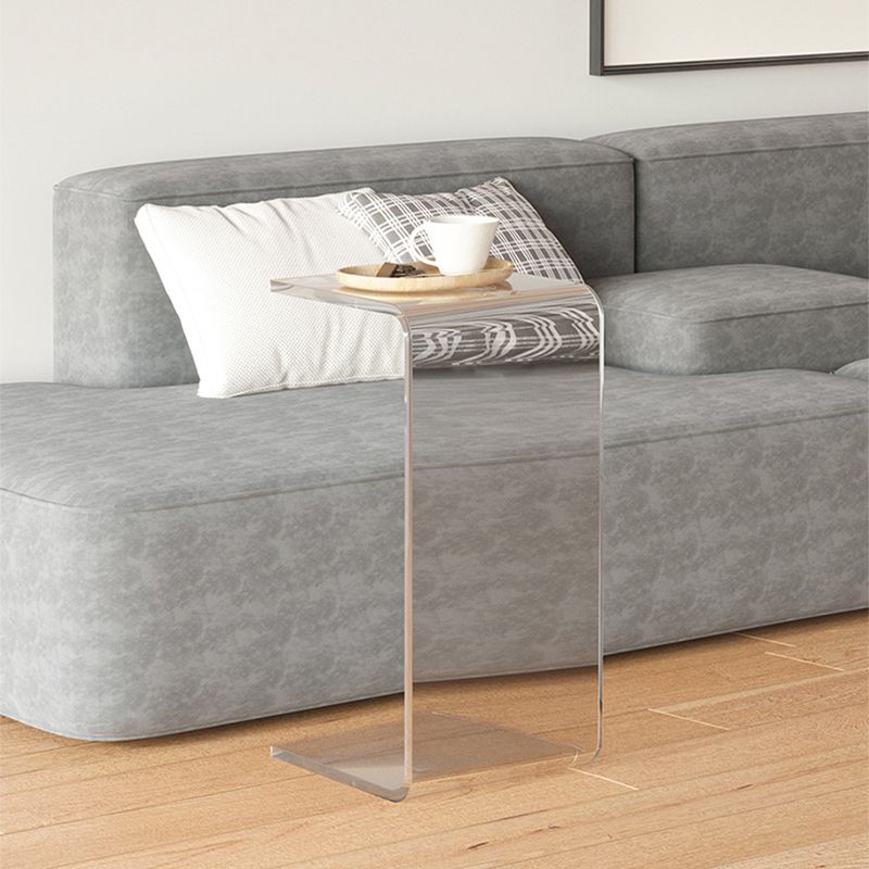 11.81" Wide Plastic Side End Table Abstract Sofa Side Accent Table