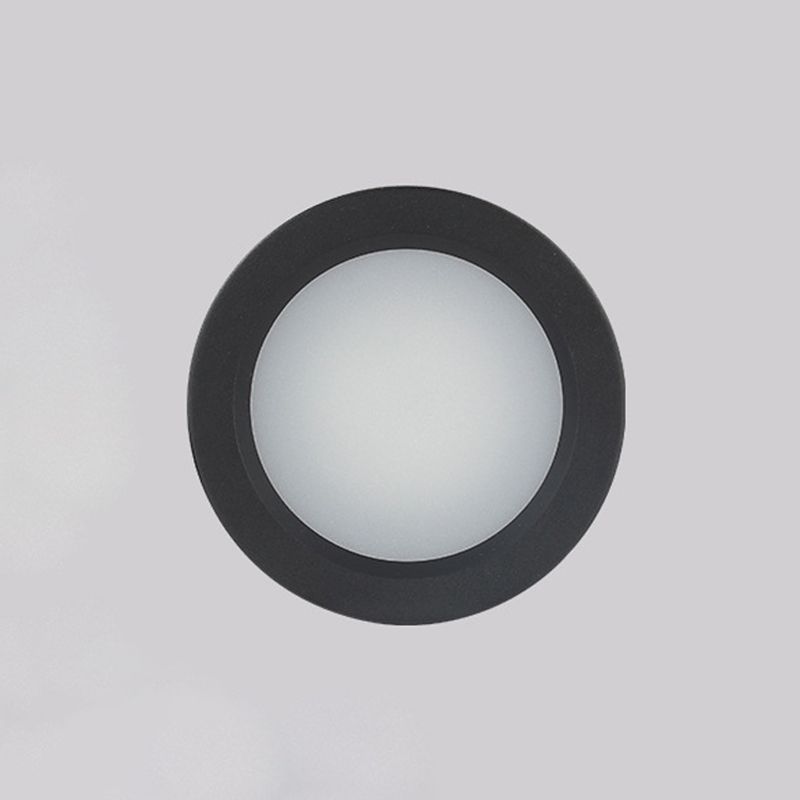 Plafonnier LED de forme cylindrique en fer moderne, 1 lumière, montage encastré pour couloir d'allée