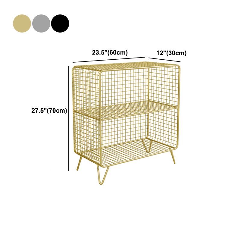 Libreria moderna chiusa con ripiani rettangolari in metallo