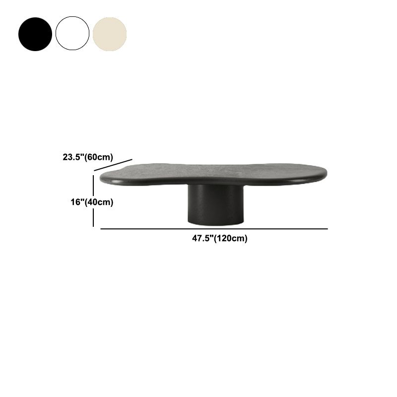 Scandinavian Pedestal Coffee Table Free form Wooden Cocktail Table for Living Room
