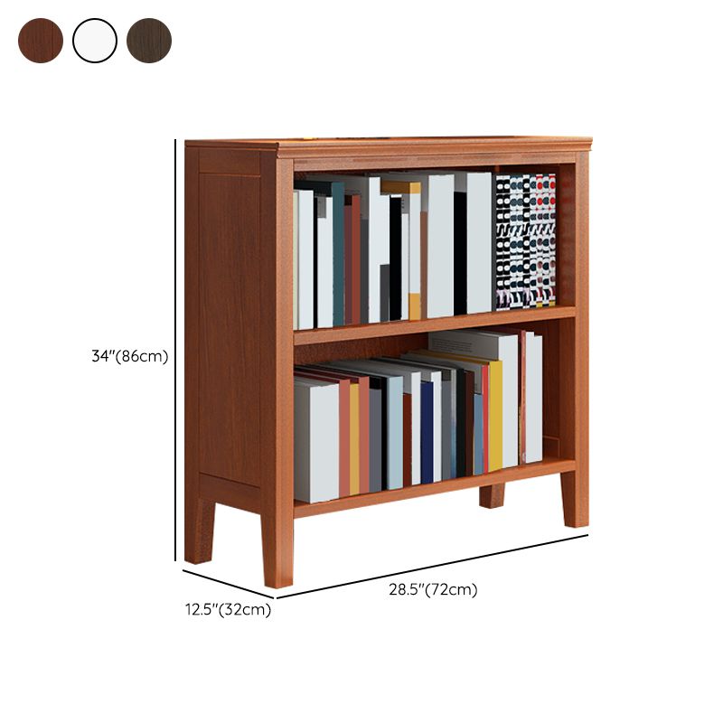 Contemporary Standard Bookcase Closed Back Wooden Bookshelf  with Shelves