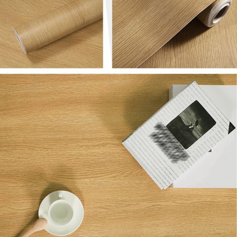 Self Sticking Repurposed Wood Wallpaper Roll Industrial Vinyl Wall Decor, 16.5' L x 23.5" W