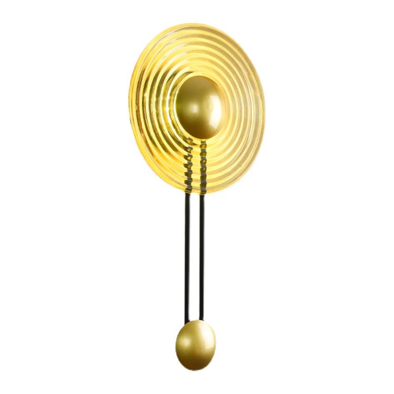 Moderner Stil kreisförmiger Wandlampe Lichtglas 1 Lichtmontierte Beleuchtung