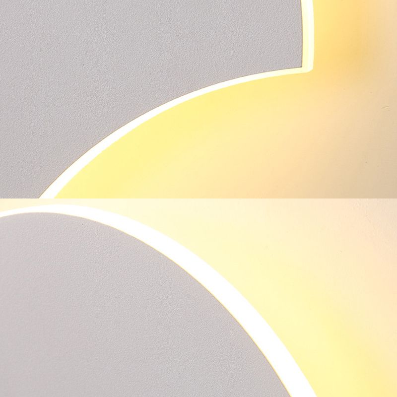 Moderno antico parete a forma di ventola leggera in metallo grigio a parete a led murale per bagno camera da letto