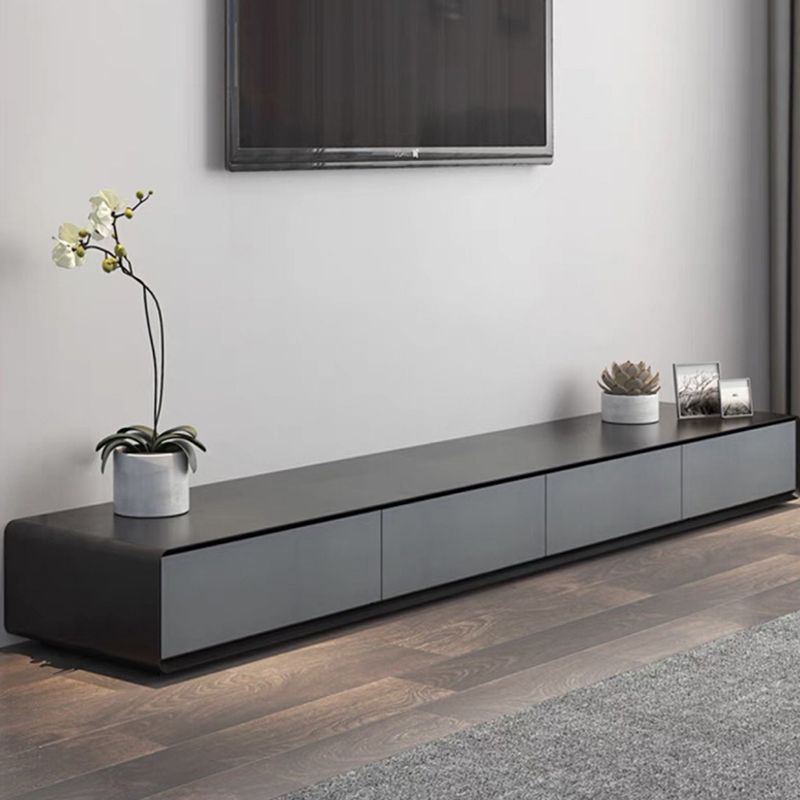 Wooden Enclosed Storage TV Stand Industrial Home TV Cabinet with Drawers