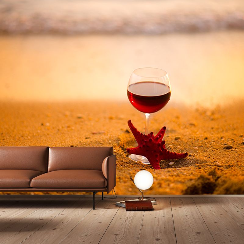 Red Wine Mural Wallpaper Stain Resistant Wall Decor for Bar Pub, Made to Measure