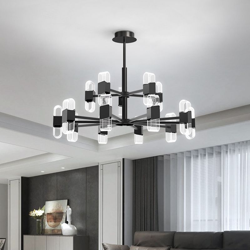 Living Room Modern Hanging Ceiling Lights Acrylic Sputnik Hanging Pendant Lamp