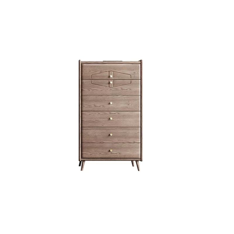 Mid Century Modern Brown Accent Chest 25.4" W Wood Chest with Drawers
