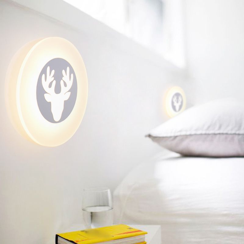 Moderner Stil Geometrischer Wandleuchten Metall Multi -Lichter Wandlampen in Weiß