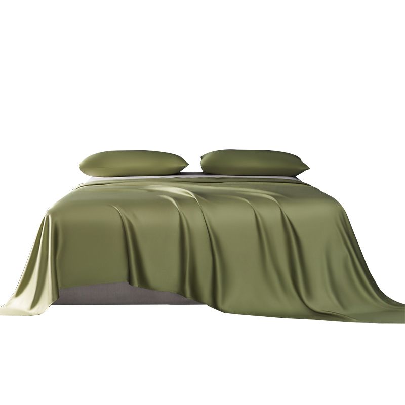 Satin Bed Sheet Solid Color Soft Skin-friendly Non-pilling Bed Sheet Set