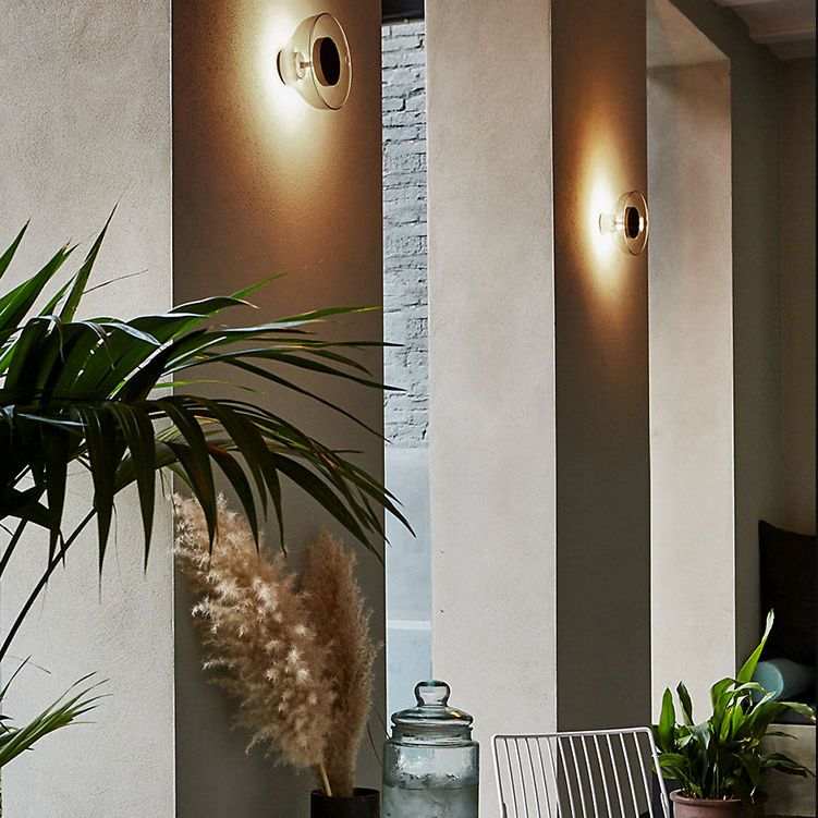 Glass Bowl Sconce Light Fixture Modern Style LED Wall Lighting Fixture for Aisle
