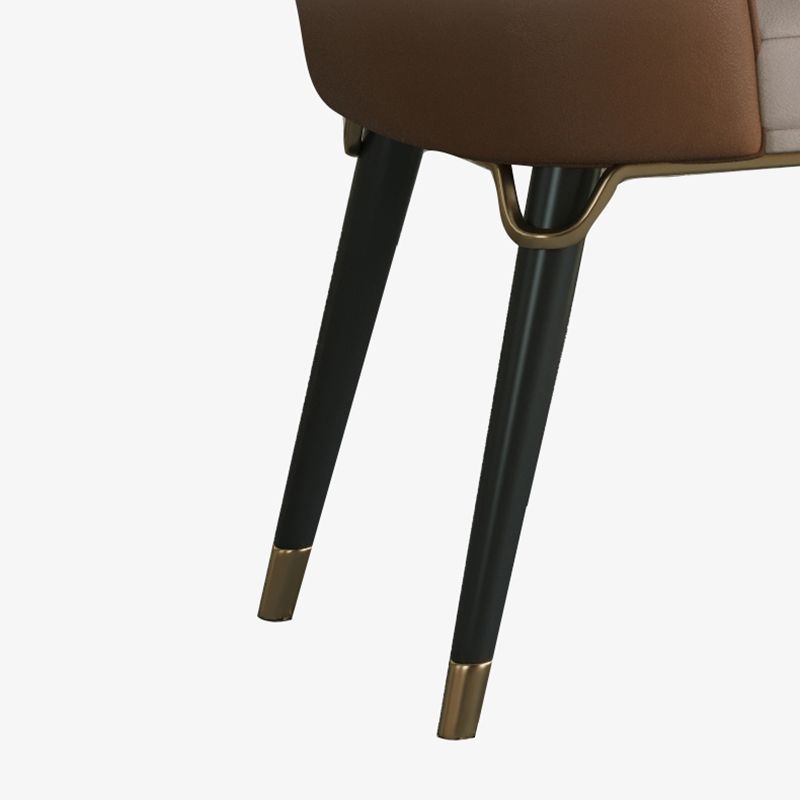 Inicio Sillas de comedor sin brazos Sillas laterales tapizadas con patas de madera (juego de 2)