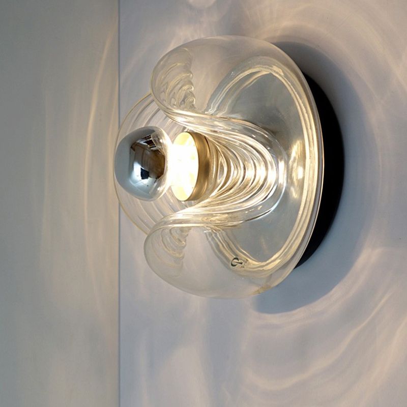 Contemporary Glass Shade Wall Lighting Ideas 1-Light Wall Sconce Lighting