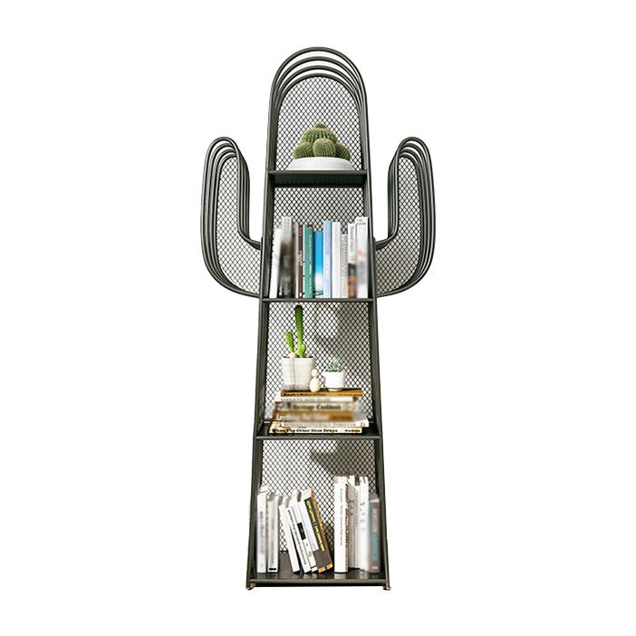 Libreria geometrica di ferro scandinavo libreria verticale, 16,5 "l x 11,8" w x 59 "h