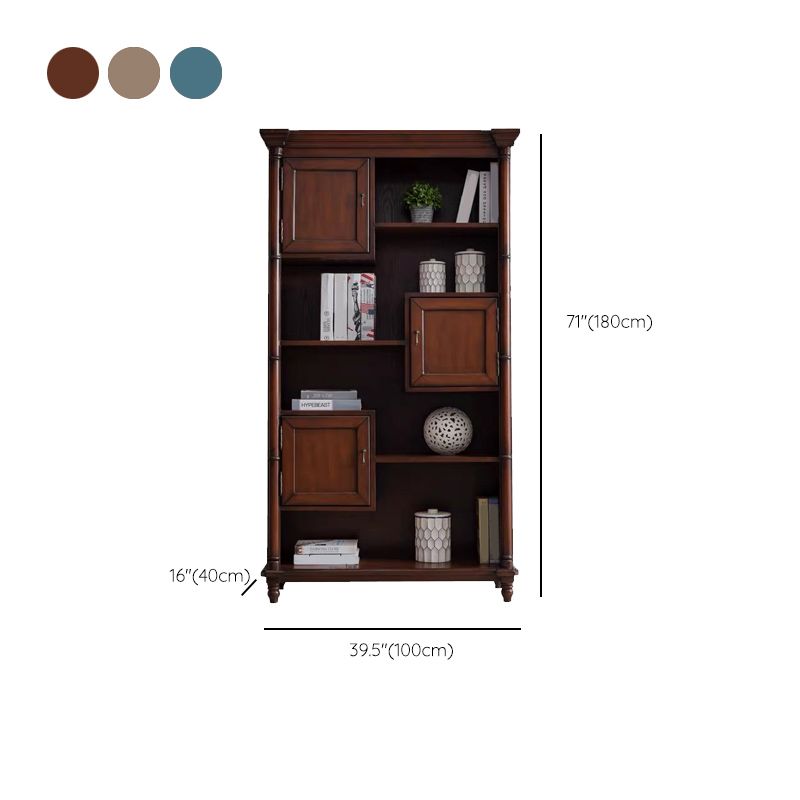 Industrial Rectangle Cabinet with 3 Doors and Shelves in Solid Wood
