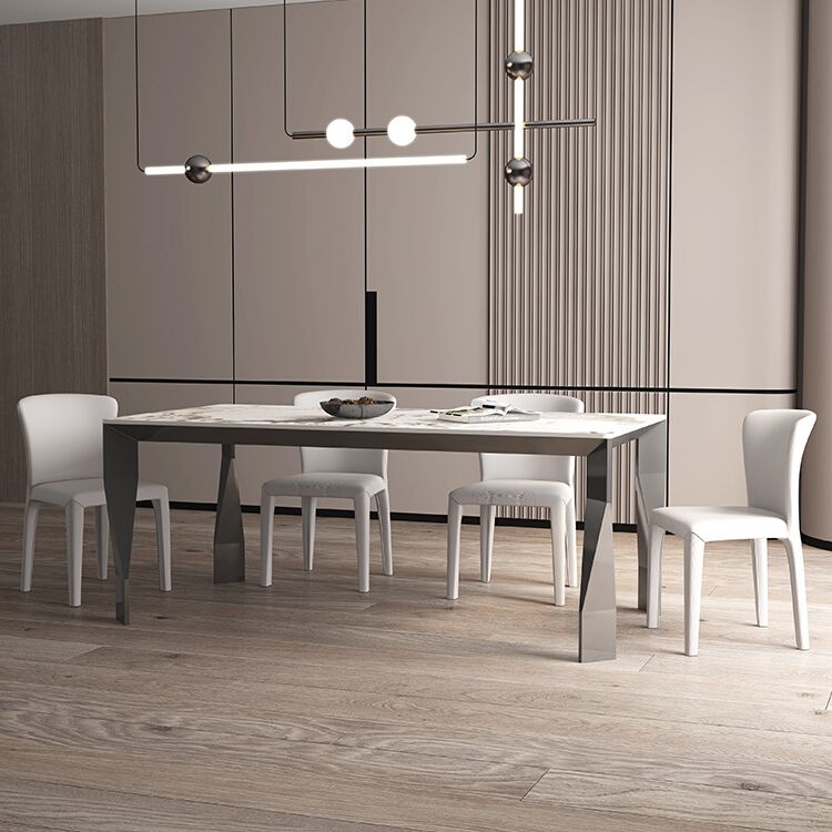1/4/5/7 Pieces Sintered Stone Dining Table Set Dining Table and Dining Chairs