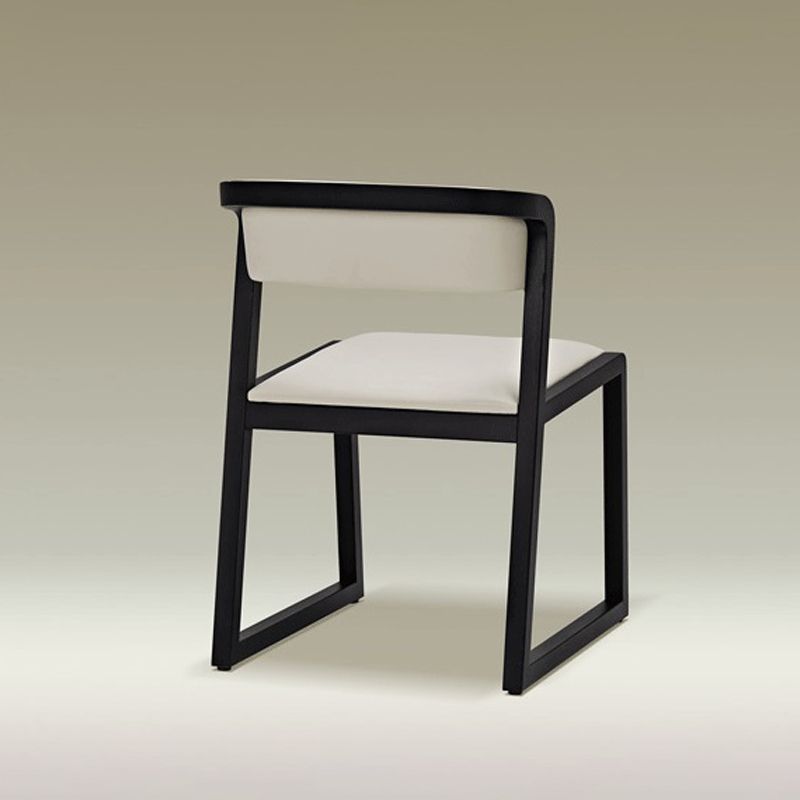 Home Wood Traditional Dining Chair Open Back Dining Side Chair with Arm