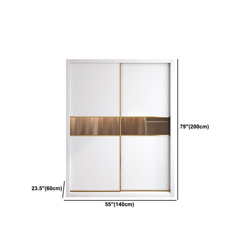 Contemporary Style Wooden Wardrobe Soft Close Door Wardrobe Closet with Drawer