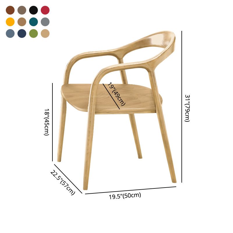 Sillas de madera de fresno de estilo tradicional, juego de sillones con respaldo abierto para comedor
