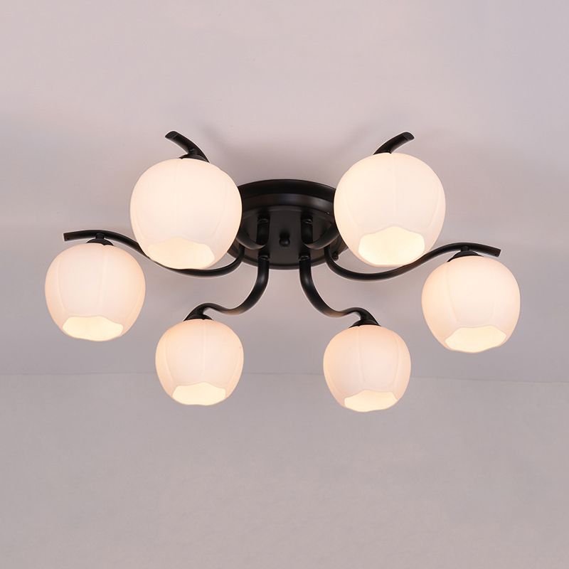 Sputnik Semi Flush Mount Minimalist Glass Semi Flush Light Fixtures