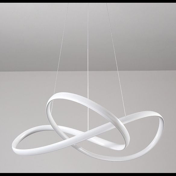 Postmodern Twist Suspended Lighting Fixture Metal Hanging Ceiling Fixture for Restaurant