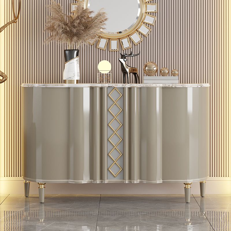 Contemporary Side Board Stone Sideboard Table with Doors for Kitchen