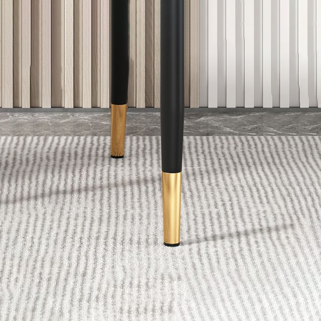 Silla auxiliar escandinava para el hogar, silla de comedor tapizada de Metal con respaldo Parsons
