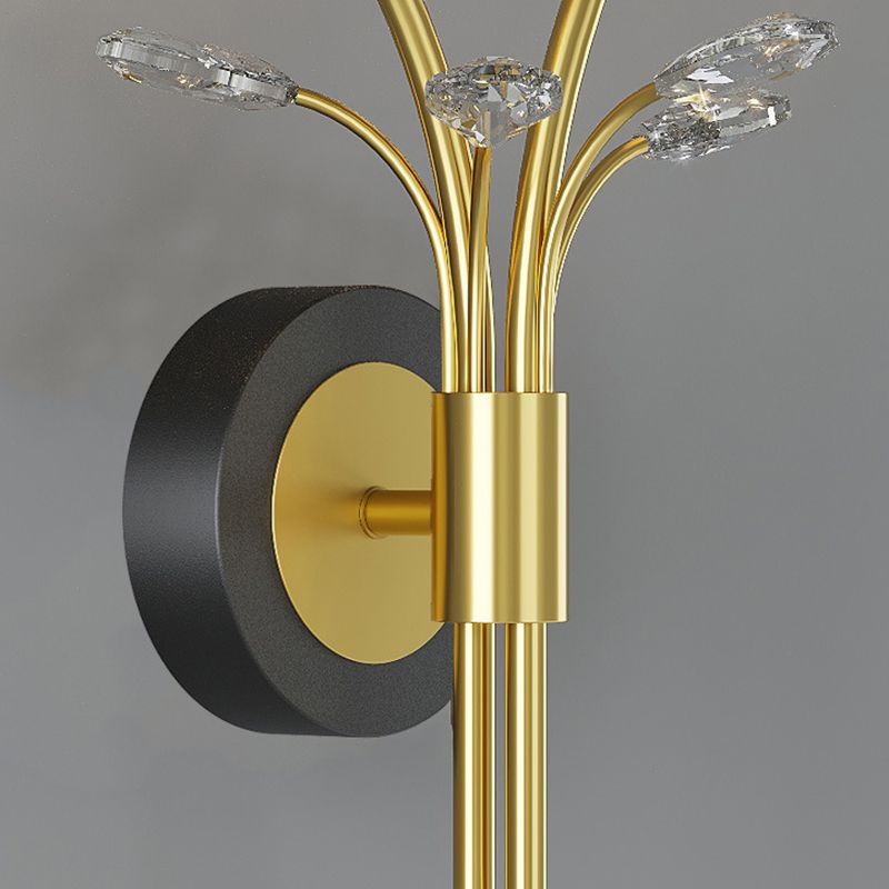 Modern Style Spherical Shape Wall Sconce Glass 2 Light Sconces for Bedroom
