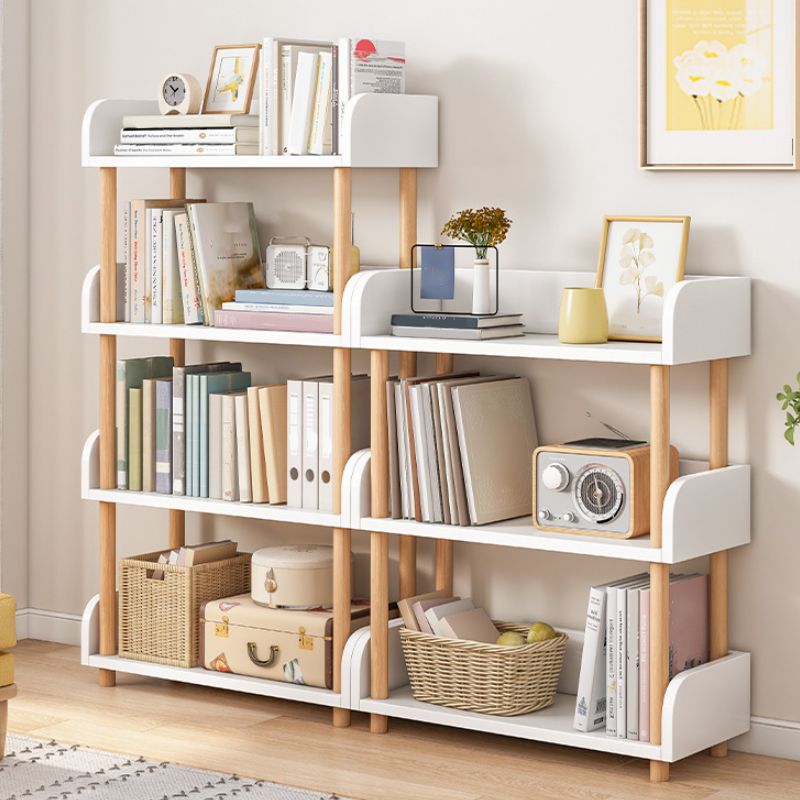Open Back Standard Bookshelf Engineered Wood Bookcase for Study Room