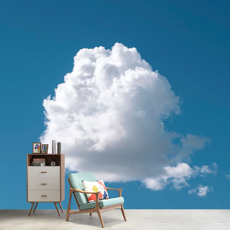 Modern Beautiful Scenery of Blue Sky Mural Wallpaper Stain-Proof Decorating Wall Art