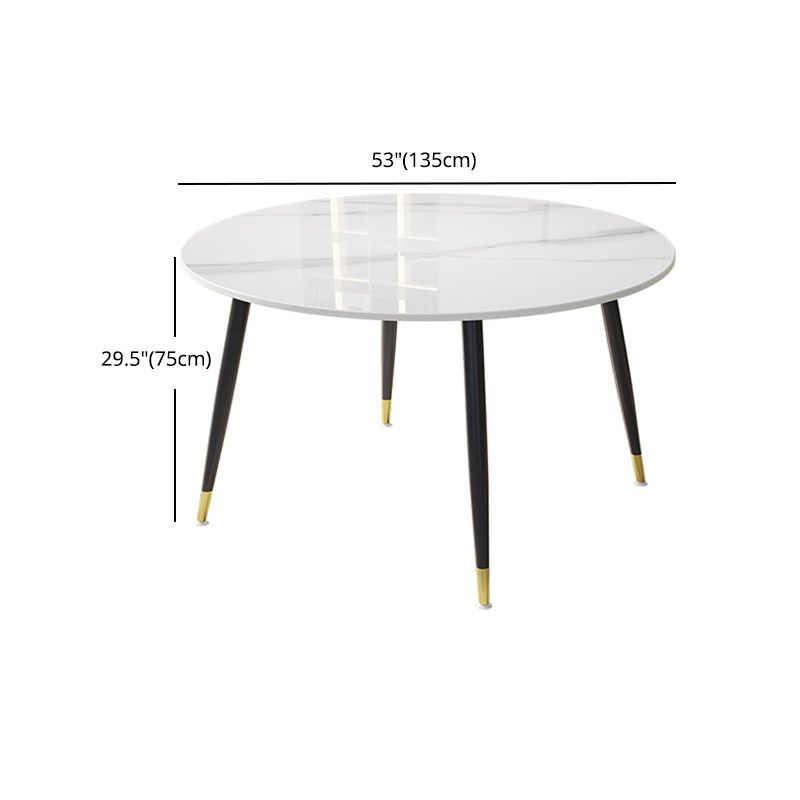 1/4/7 pc's metaal moderne eetkamer set met ronde tafel eetgelegenheden set
