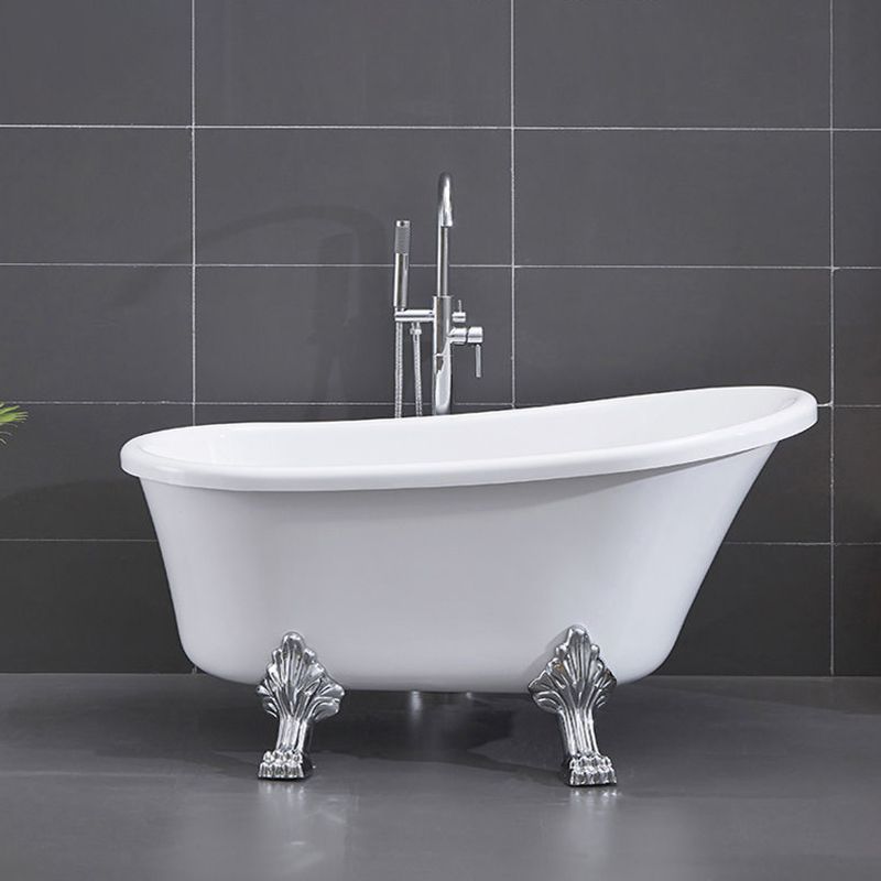 Freestanding Soaking Bath Antique Finish Modern Oval Bath Tub