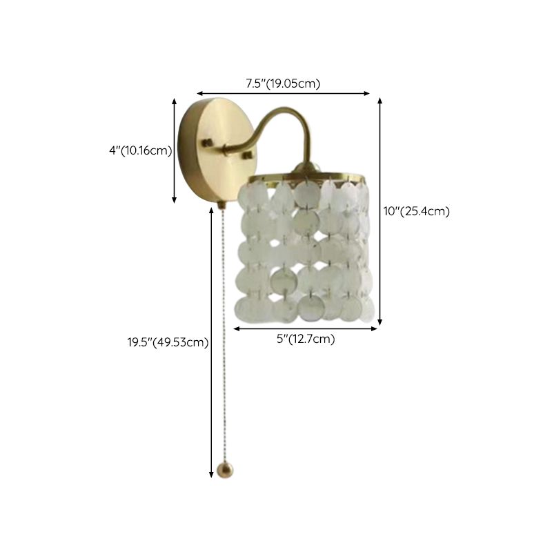 Modern Metal Wall Sconce Cylinder Shape Vanity Lamp for Bathroom
