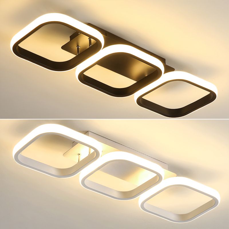 Multi Lights Moderne Scandinavische semi-inbouwlamp Ijzer en acryl schaduw LED-licht voor keuken