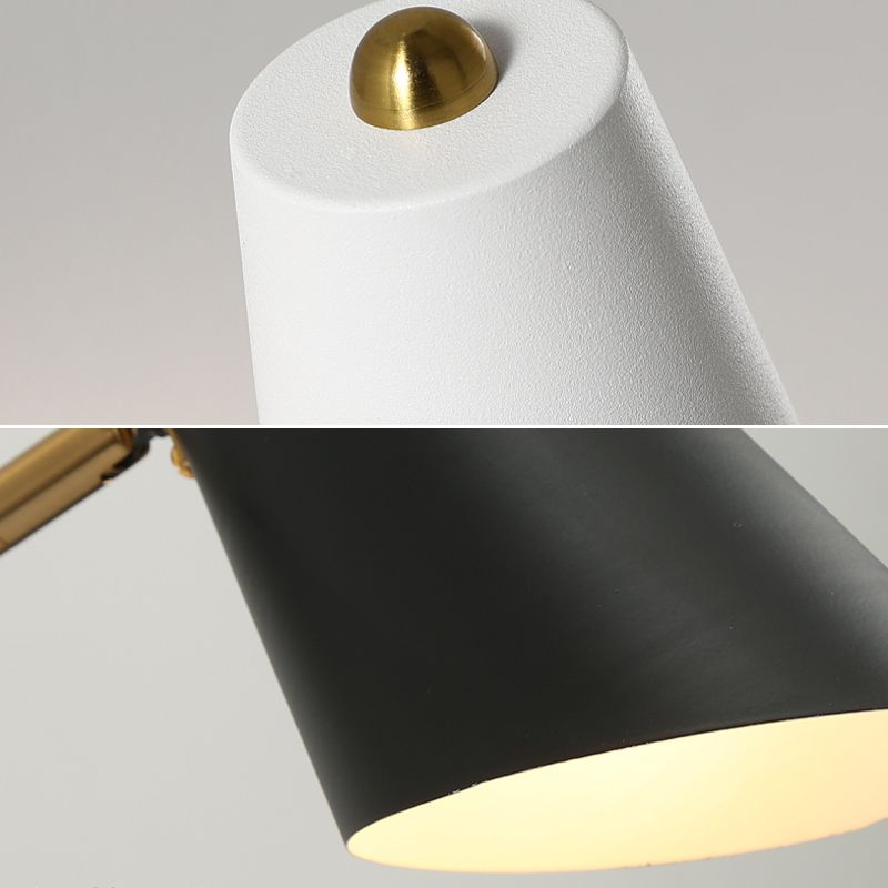 Nordic Style Metal Wall Light 16.5" Wide Swing Arm Wall Sconce for Bedroom