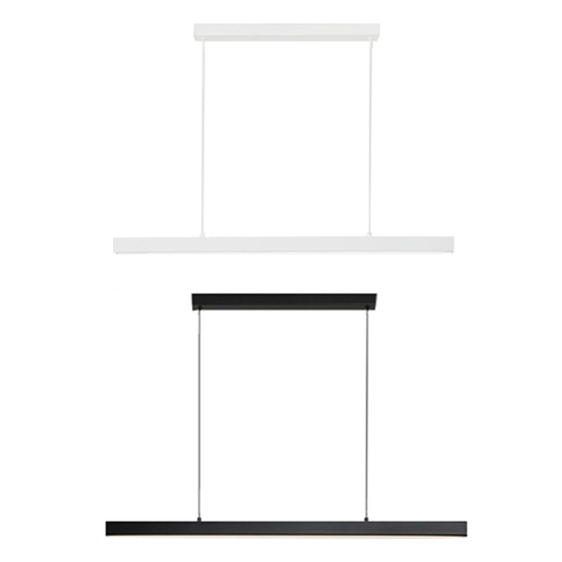 Nordic Modern Hanging Light Fixture Dining Room LED Simple Rectangle Pendant Light