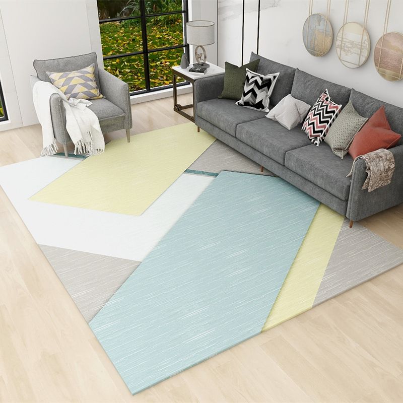 Simplicity Harlequin Printed Carpet Polyester Area Rug Stain Resistant Indoor Carpet for Living Room