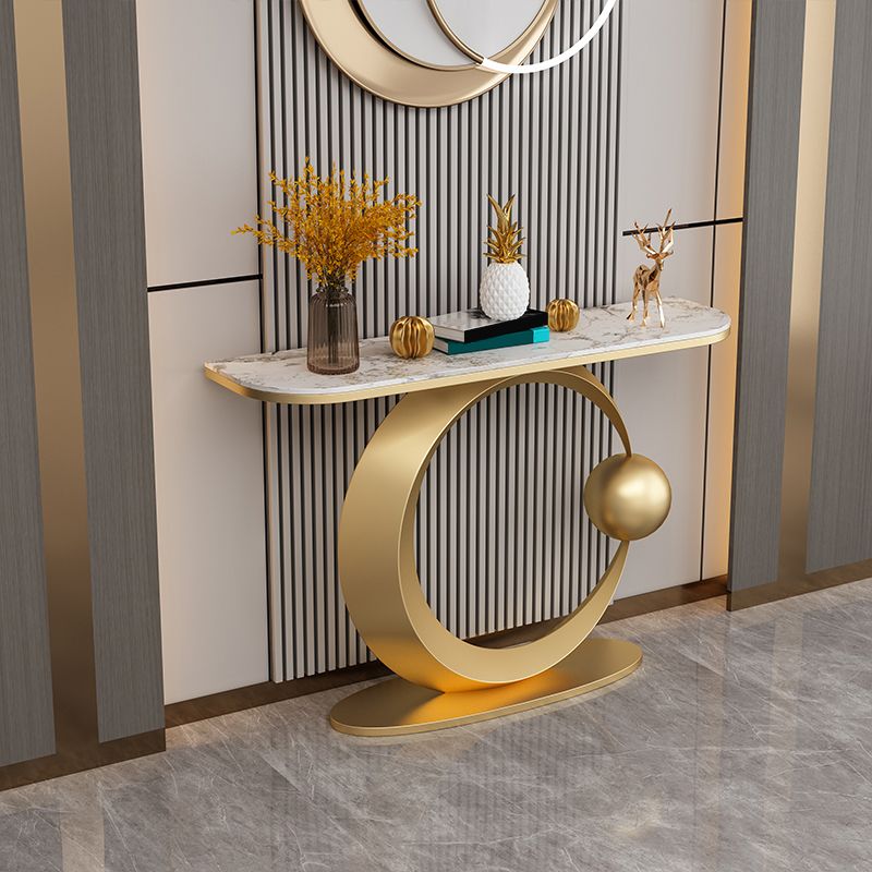Contemporary Console Accent Table Half Moon Console Sofa Table