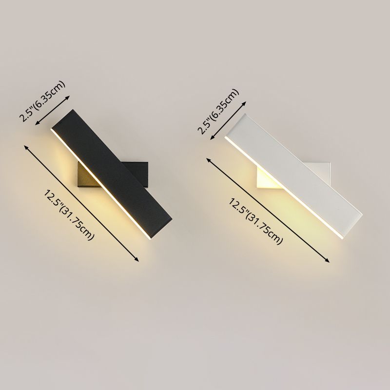 Lámpara de pared giratoria de aluminio LED moderna de moda moderna con tono acrílico