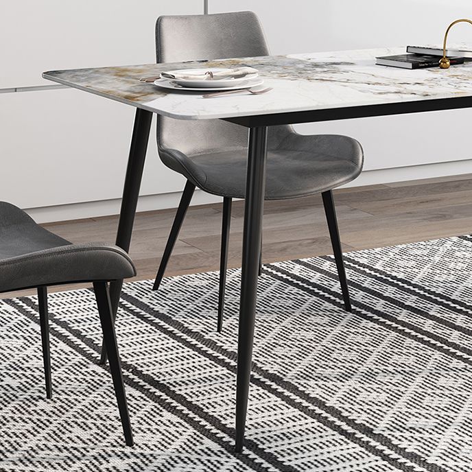 Industrial Style Rectangle Dining Site Table Stone Dining Room Home Furniture