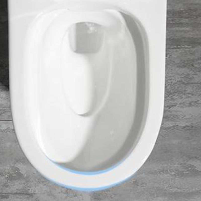 Contemporary Siphon Jet Flush Toilet White Urine Toilet with Seat for Bathroom