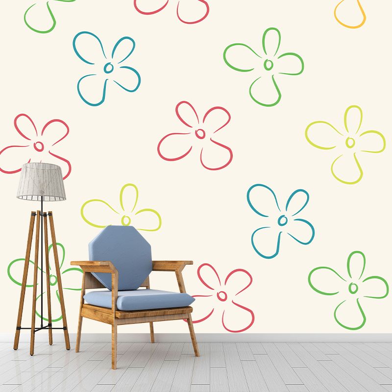 Decorative Mural Wallpaper Plant Illustration Indoor Wall Mural