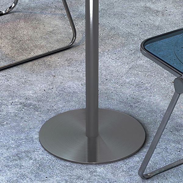 Round Counter Height Metal Dining Table in Steel Industrial Counter Table