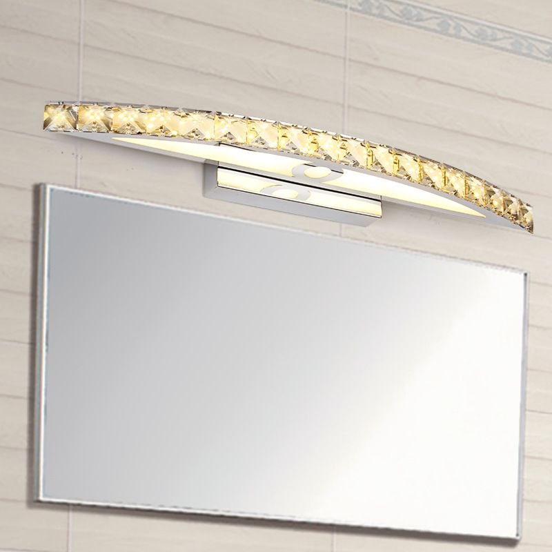 1 Lichte geometrische ijdelheid verlichtingsarmaturen Moderne stijl kristallen LED -spiegelverlichting