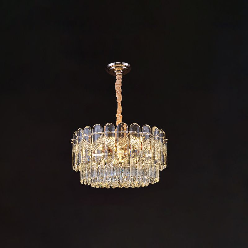 Large Modern Circular Chandelier Crystal Chandelier Lighting Fixtures for Living Room